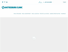 Tablet Screenshot of hattiesburgclinic.com